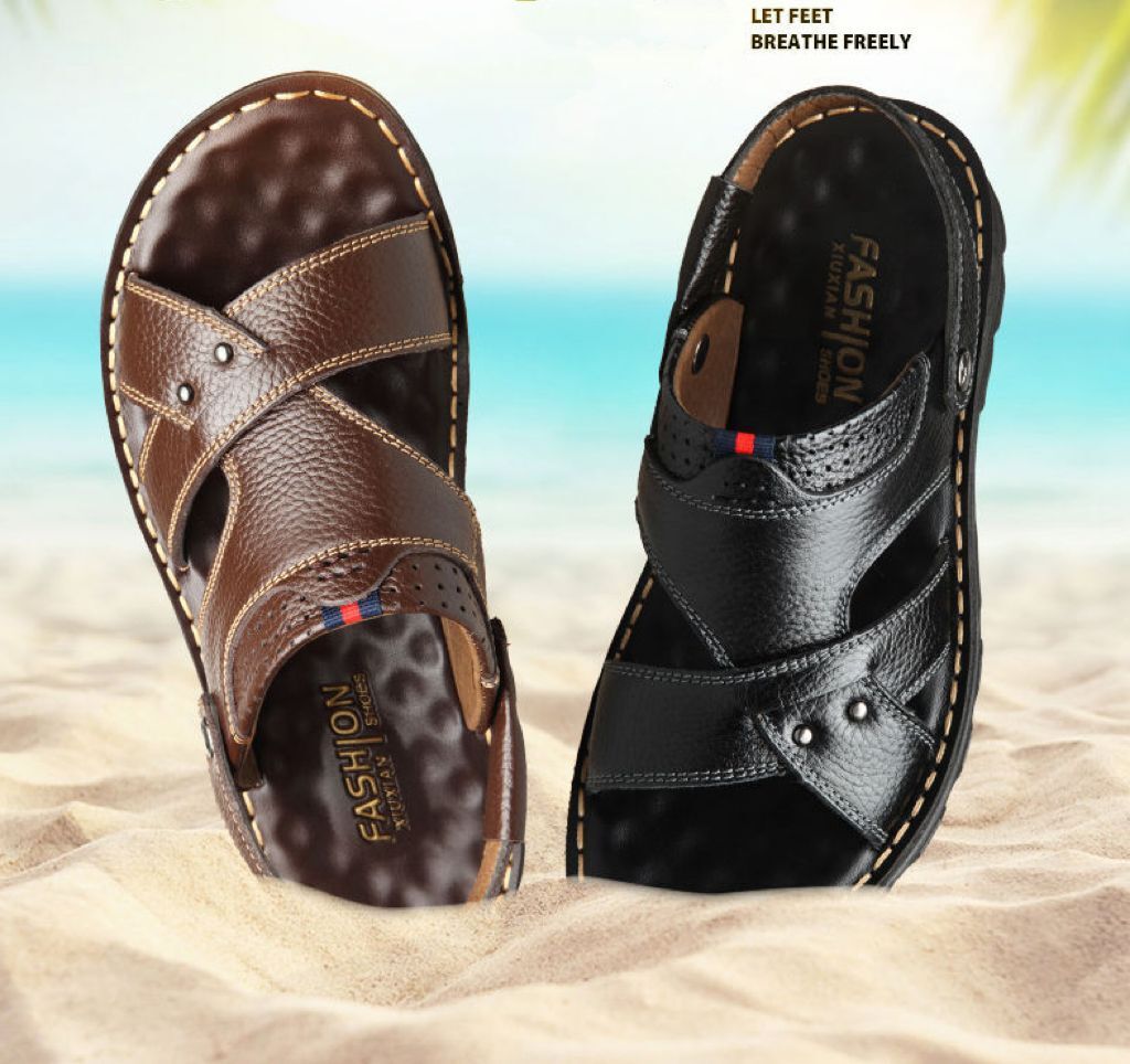 Custom Non-slip Platform Summer Beach Shoes Dual-use Slippers Sandals For Men 