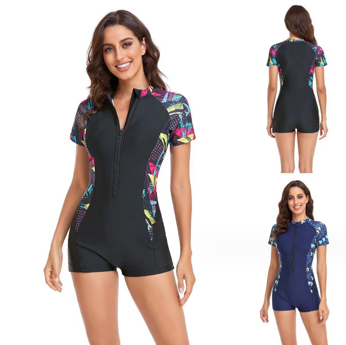 Sunproof One Piece Sports Swimsuit Surfing Suit Diving Suit 