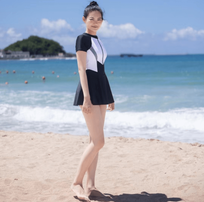 Women's Conservative One Piece Swimsuit Swimdress Swim Dress