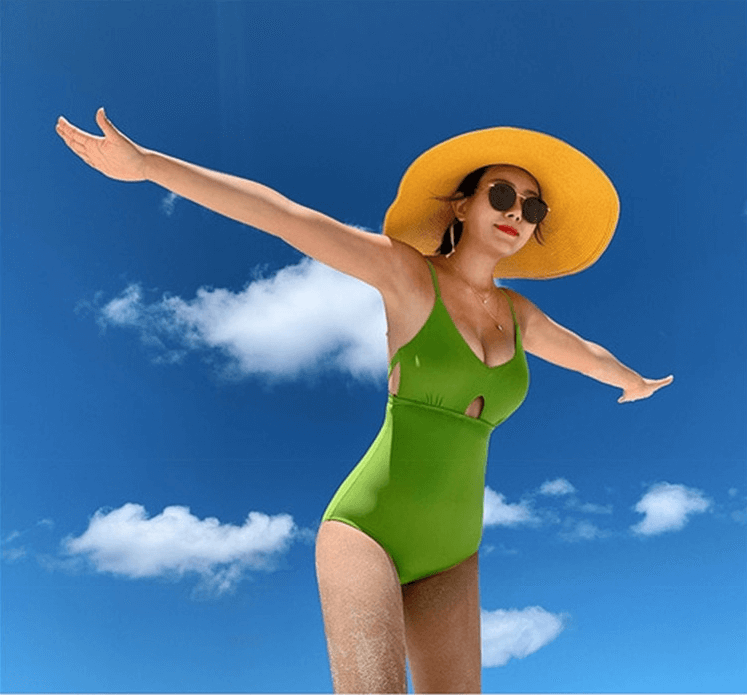 Sexy Backless Slimming One Piece High Cut Sling Monokini Bodysuit Bathing Suit Swimwear