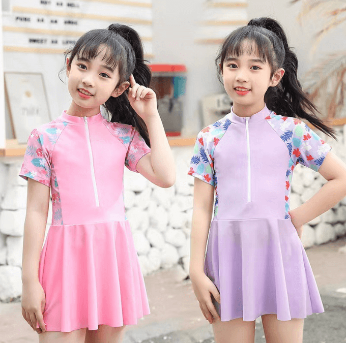 Children's Kids' Split One Piece Swimsuit Swimwear Swim Dress 