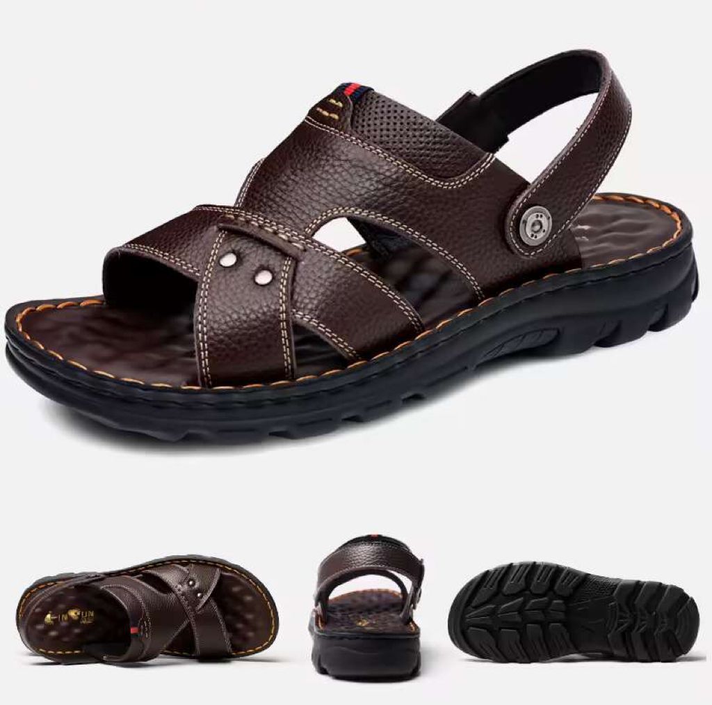 Custom Non-slip Platform Summer Beach Shoes Dual-use Slippers Sandals For Men 