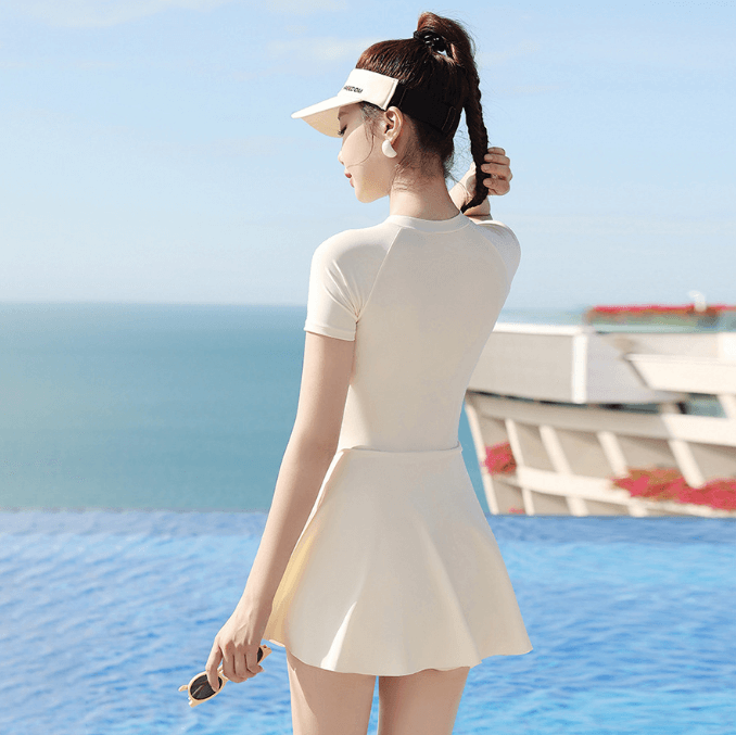 Women's Conservative One Piece Swimsuit Swimdress Swim Dress