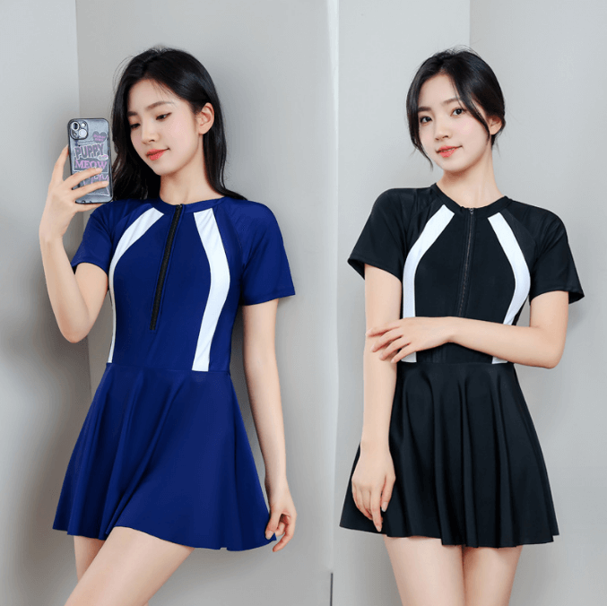 Women's Conservative One Piece Swimsuit Swimdress Swim Dress