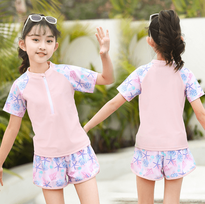 Children's Kids' Split One Piece Swimsuit Swimwear Swim Dress 