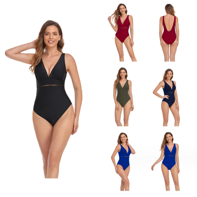 Sexy Backless Slimming One Piece High Cut Monokini Swimwear Bodysuit 