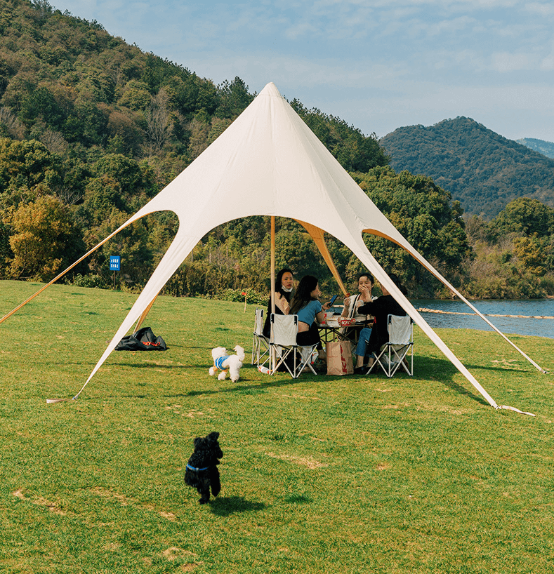 Outdoor Portable Giant Party Event Stretch Star Spider Sunshade Sun Shelter Tarp Marquee Canopy Camping Tent