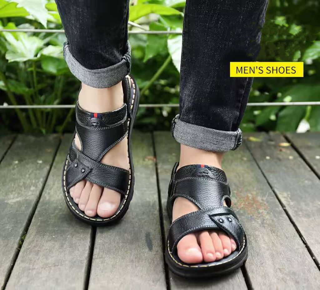 Custom Non-slip Platform Summer Beach Shoes Dual-use Slippers Sandals For Men 