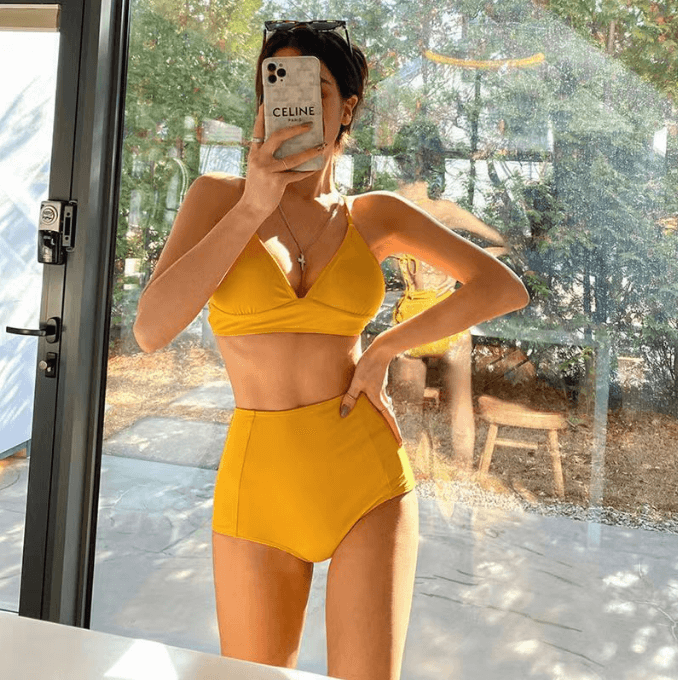 Sexy Split Push Up High Waist Bikini Swimsuit 