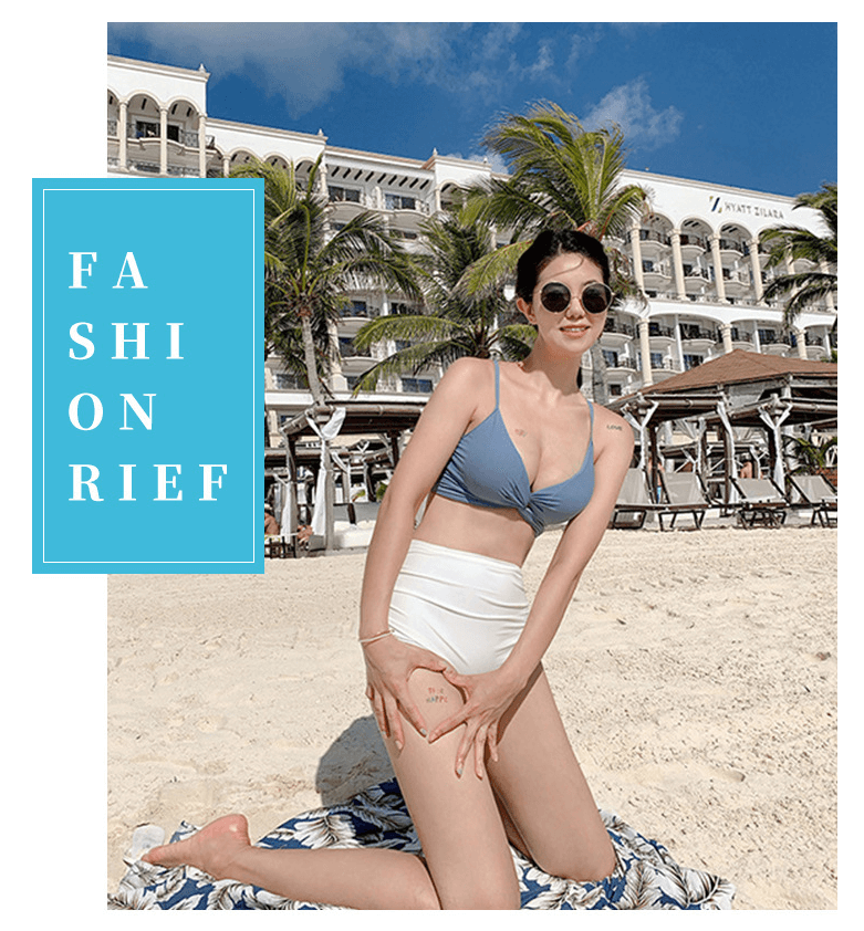 Sexy Split Push Up High Waist Bikini Swimsuit 