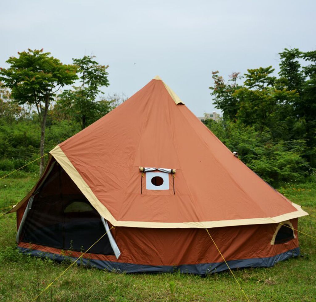 Outdoor Four Season 3M/4M/5M/6M/7M Family Canvas Cabin Luxury Mongolian Yurt Ger Indian Zelt Teepee Pyramid Dome Bell Camping Glamping Tent 