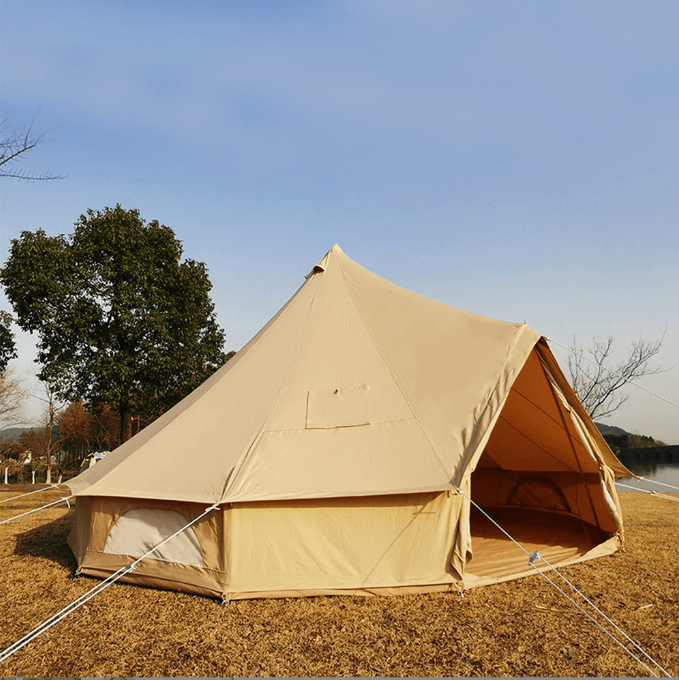 Outdoor Four Season 3M/4M/5M/6M/7M Family Canvas Cabin Luxury Mongolian Yurt Ger Indian Zelt Teepee Pyramid Dome Bell Camping Glamping Tent 