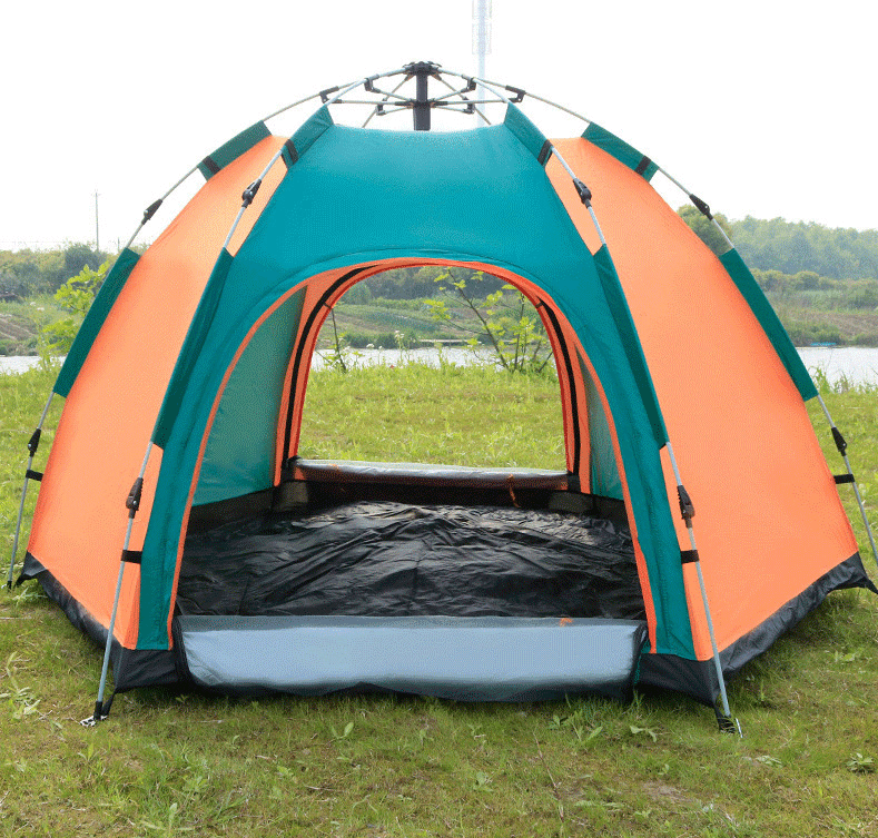 Folding Automatic Pop Up Hexagonal Camping Tent 
