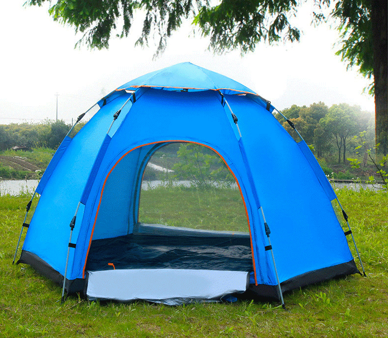 Folding Automatic Pop Up Hexagonal Camping Tent 