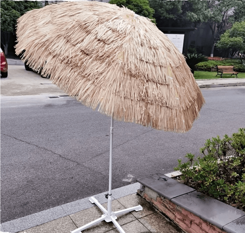 Artificial Straw Beach Umbrella With Steel Tilt 
