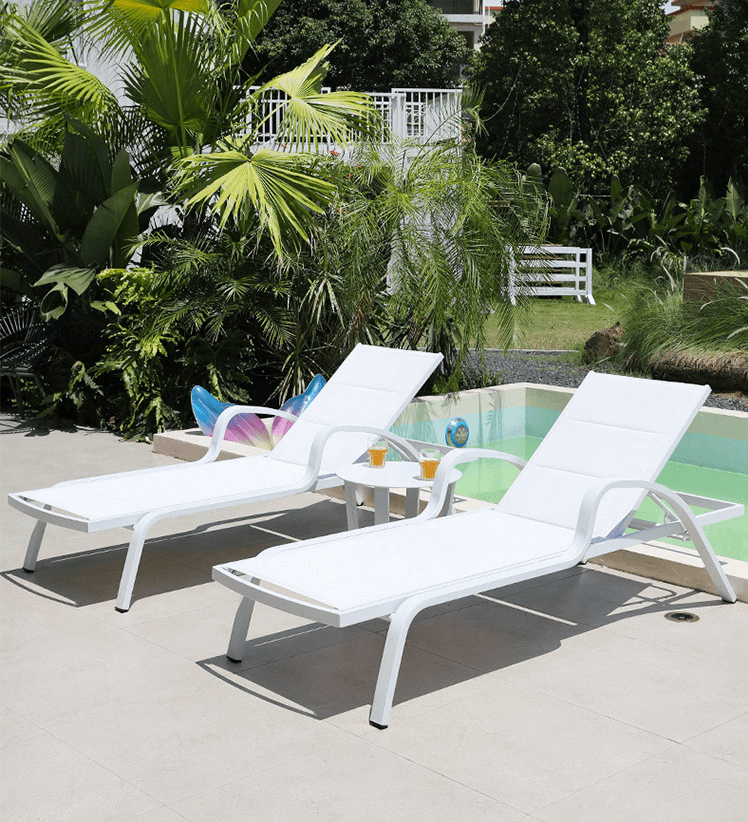 Outdoor Adjustable Garden Beach Swimming Pool Deck Chair Sunbed Daybed Recliner Chaise Lounge Sun Lounger