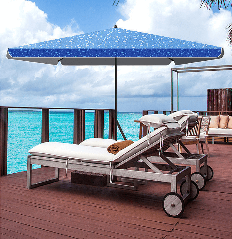 Outdoor Adjustable Anti UV Square Beach Umbrella 