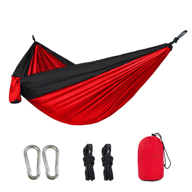 Portable Waterproof Lightweight Single Double Size Nylon Fabric Camping Swing Hammock 