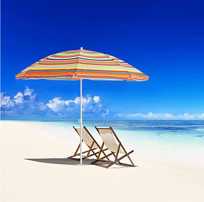 Custom Outdoor Advertising Oxford Fabric Beach Parasol Umbrella