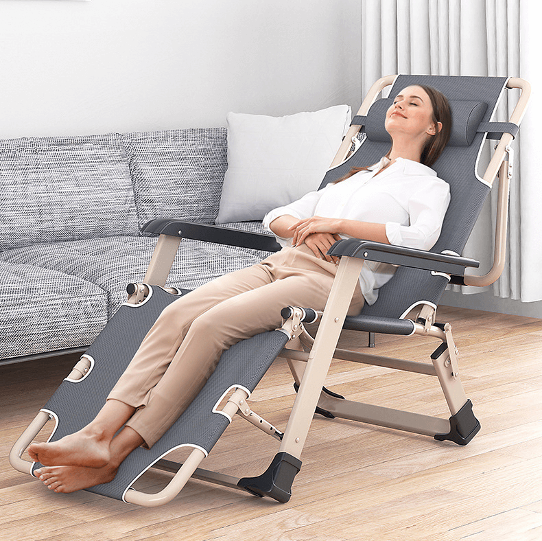 Adjustable Folding Multifunctional Garden Beach Office Nap Escort Bed Deck Sling Lounge Chair Recliner Chaise Lounge Lounger 