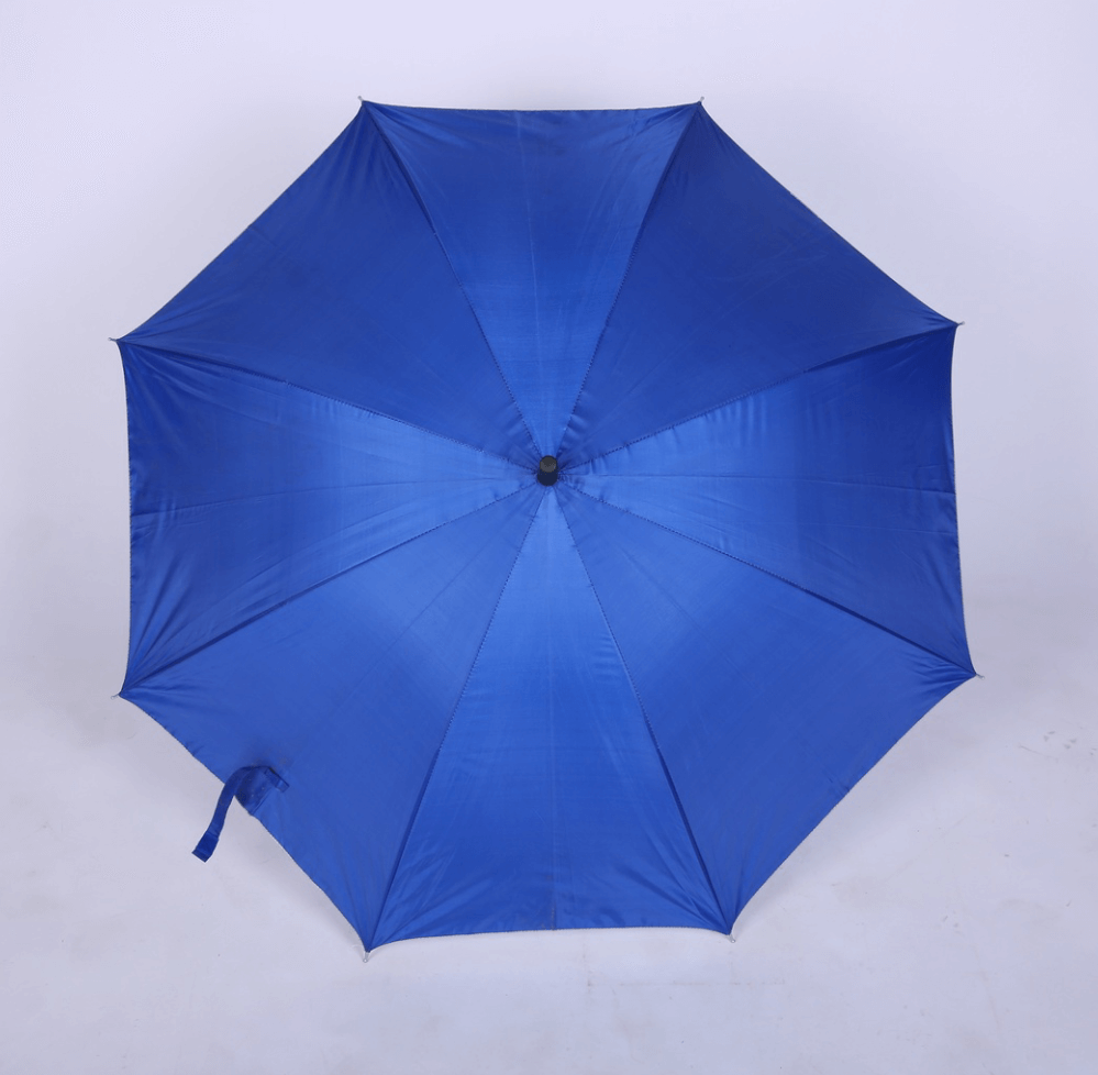 Cheap Promotional Custom Silver Coated Automatic Opening Straight Umbrella With J Shape Handle 