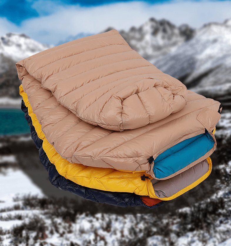 Outdoor Waterproof Portable Foldable Lightweight Warm Thickened Goose Duck Down Camping Travel Sleeping Bag