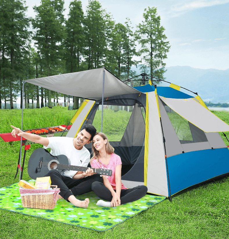 蓝色米黄拼色银胶2（一门三窗）