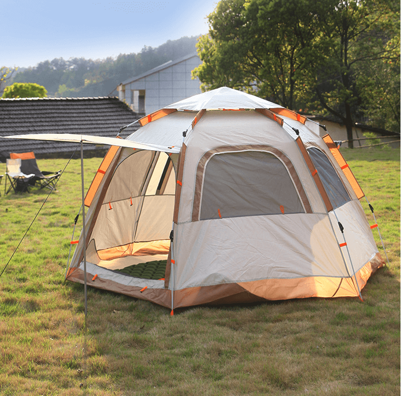 Portable Collapsible Automatic Pop Up Instant Opening Hexagonal Camping Tent 