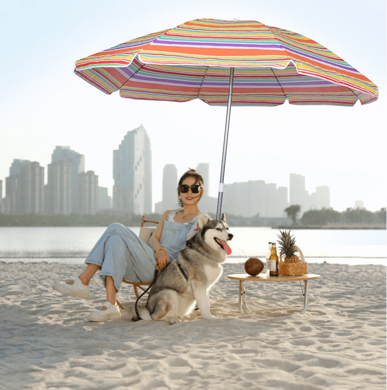 Custom Outdoor Non Woven Fabric TNT Beach Umbrella 