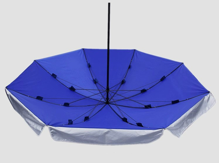 Custom Outdoor Advertising Double Layer Fabric Parasol Beach Umbrella