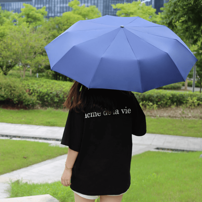 Portable Advertising Auto Open And Close 3 Folding Umbrella 