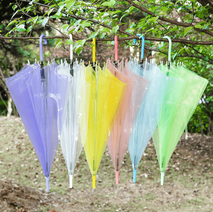 Cheap Auto Open Clear Transparent Umbrella For Promotion 