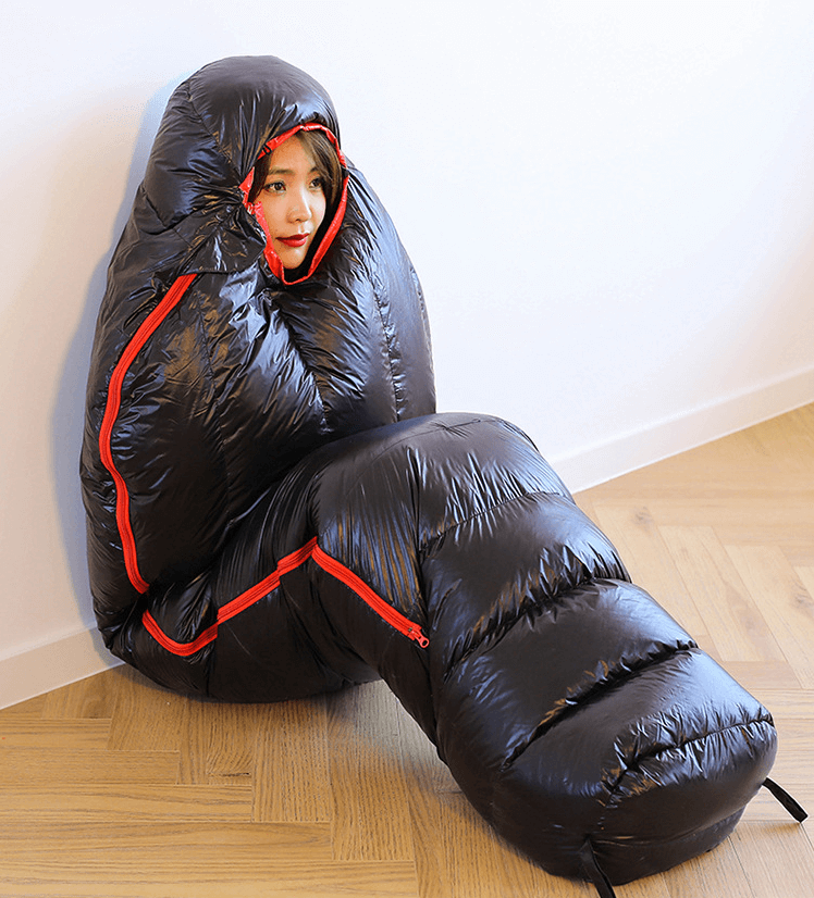 Outdoor Waterproof Portable Foldable Lightweight Warm Thickened Goose Duck Down Camping Travel Sleeping Bag