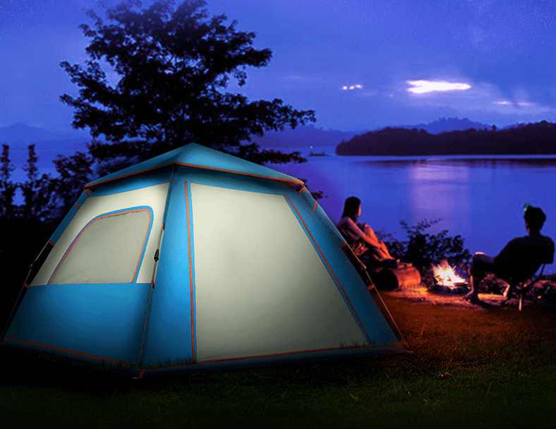 蓝色米黄拼色银胶 6（二门二窗）