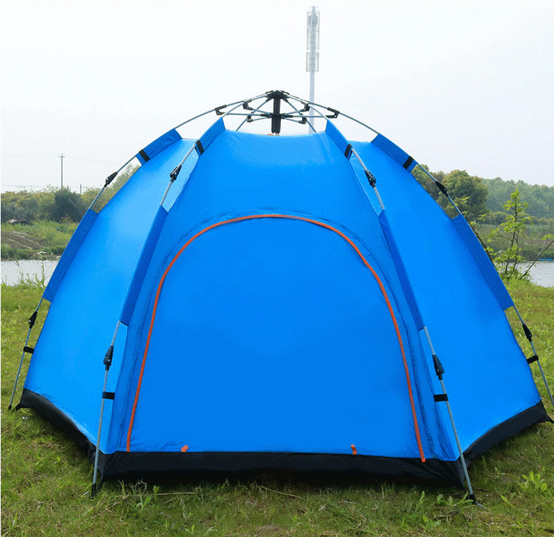 Folding Automatic Pop Up Hexagonal Camping Tent 