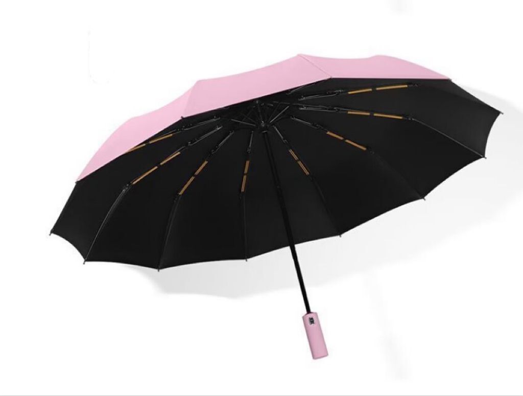 Anti UV Double Rib Auto Open And Close Fully Automatic 12K 3 Fold Umbrella 