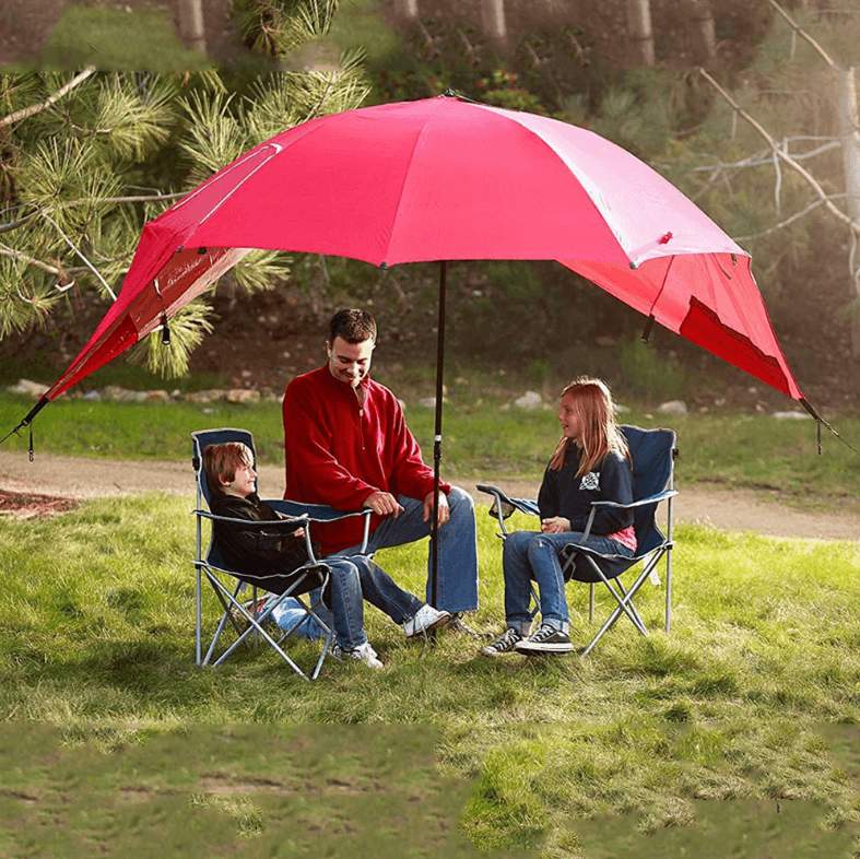 Custom Outdoor Advertising Fishing Parasol Beach Umbrella With Side Window 