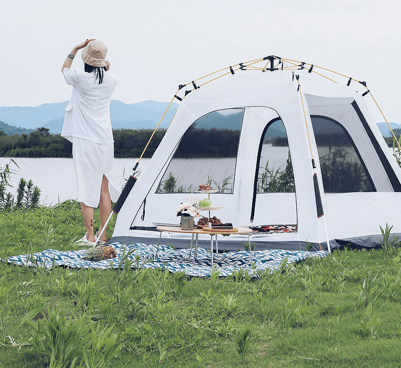 米黄拼棕色黑胶铝杆+纤维杆8