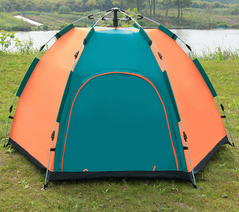 Folding Automatic Pop Up Hexagonal Camping Tent 