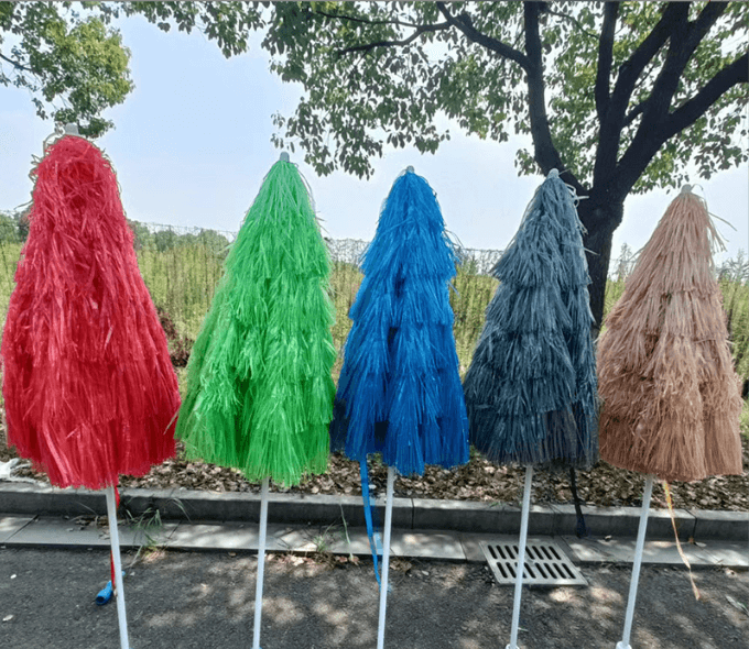 Artificial Straw Beach Umbrella With Steel Tilt 