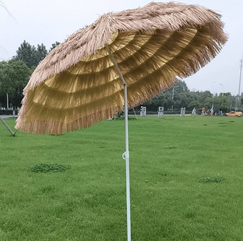 Artificial Straw Beach Umbrella With Steel Tilt 
