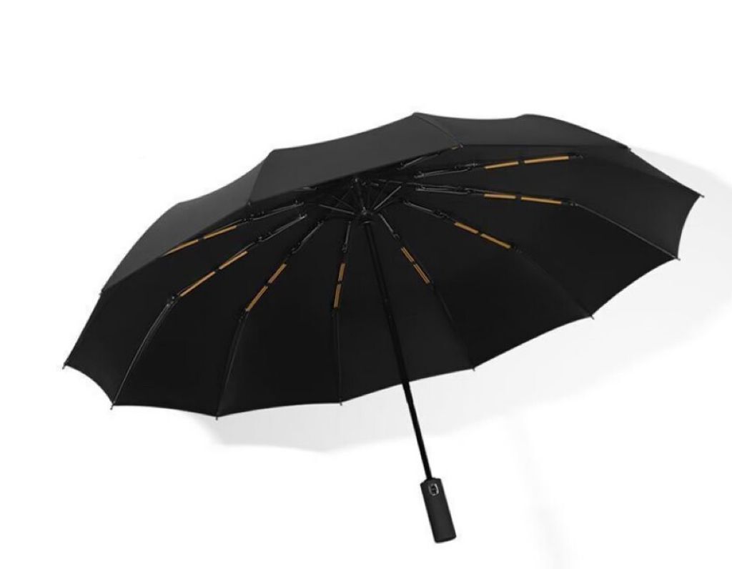 Anti UV Double Rib Auto Open And Close Fully Automatic 12K 3 Fold Umbrella 