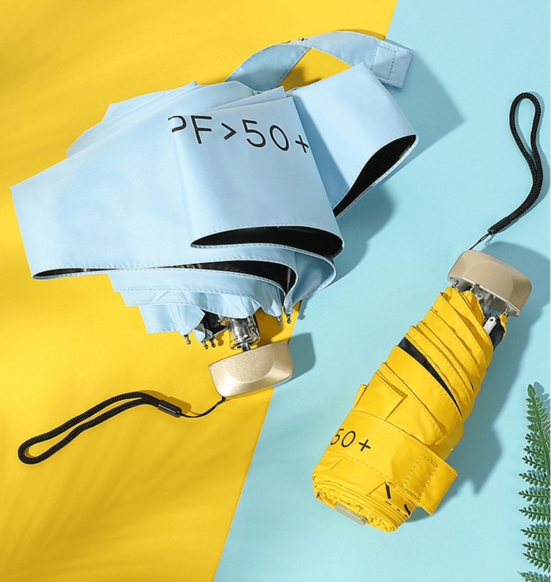 Super Mini Lightweight Anti UV 5 Folding Pocket Umbrella For Girls 