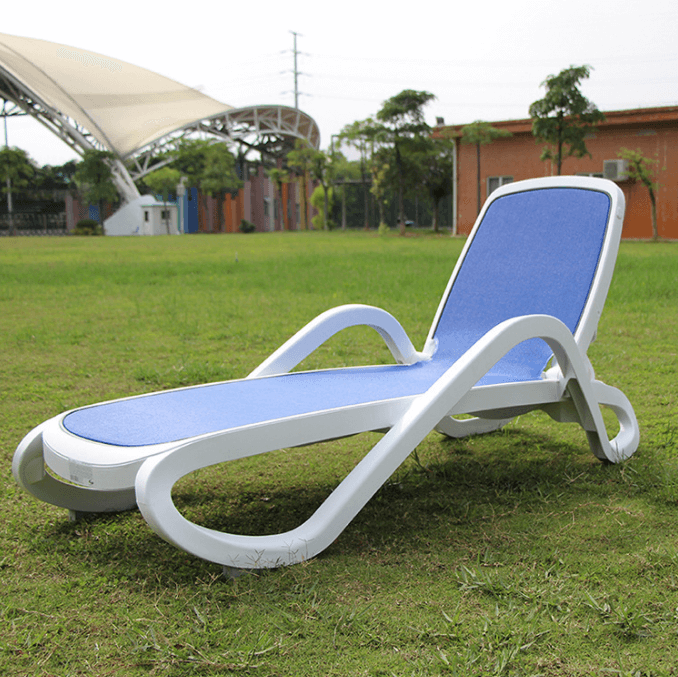 Outdoor Adjustable Plastic Garden Beach Swimming Pool Deck Chair Sunbed Daybed Recliner Sun Lounger Chaise Lounge