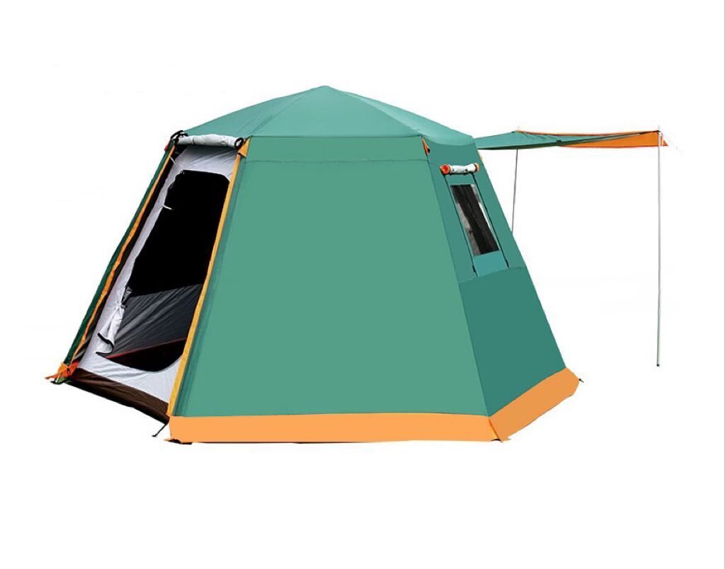 Outdoor Big Collapsible Portable Automatic Double Layer Hexagonal Camping Tent 