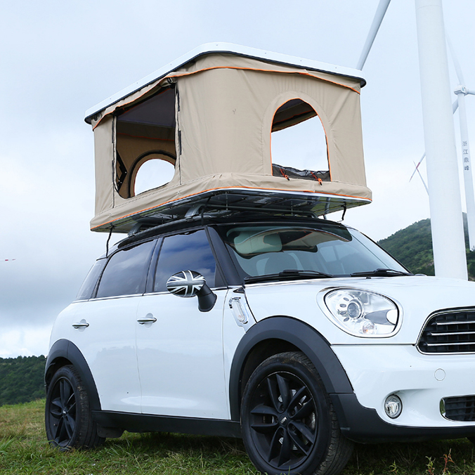 Outdoor Automatic Opening Folding Hard Shell Camping Car Roof Top Tent For Off Road Car 