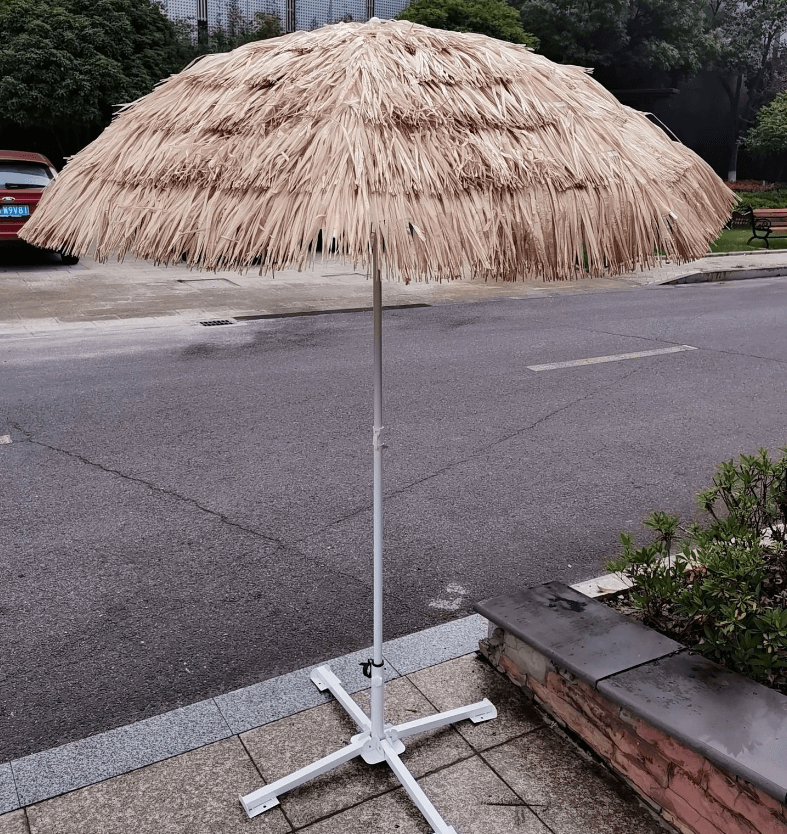 Artificial Straw Beach Umbrella With Steel Tilt 