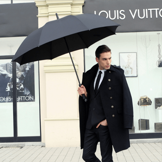Large Strong Automatic Opening Business Single Layer Golf Umbrella 