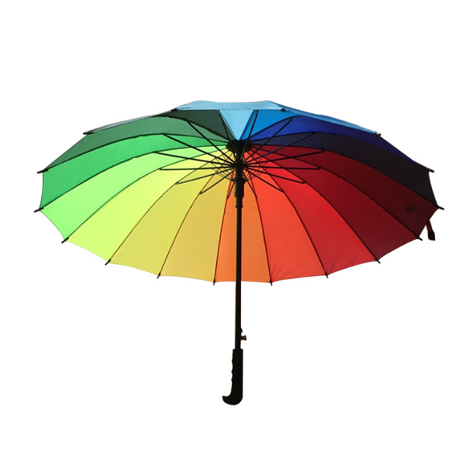Custom Promotional Advertising Automatic Rainbow Straight Umbrella 