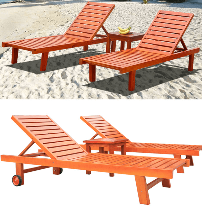 Outdoor Adjustable Garden Beach Swimming Pool Deck Chair Sunbed Daybed Chaise Lounge Sun Lounger Recliner 